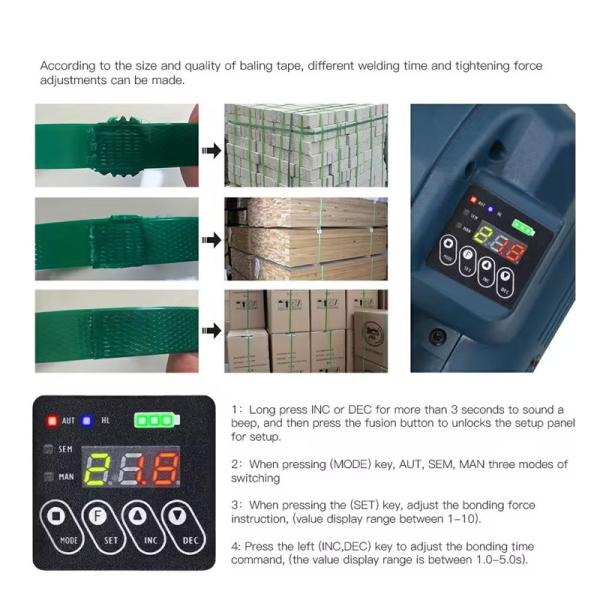 Automatic Grade Automatic Handheld PP PET Strapping Machine Tools Plastic Steel Baler