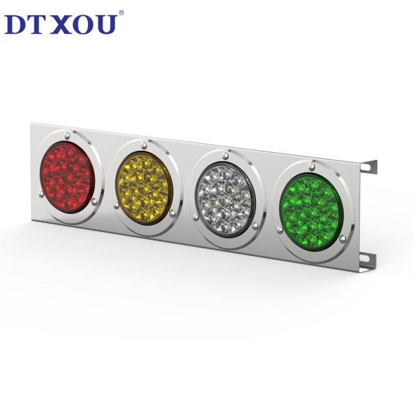 High quality waterproof 4-hole combination taillight bracket 4-inch round turn signal LED trailer taillight marker light