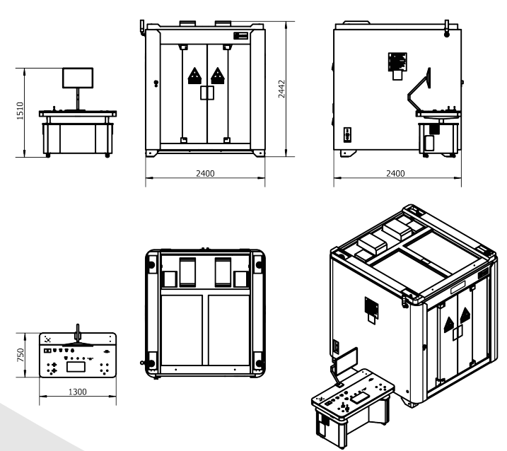High resolution digital X ray machine Unicomp UNC160 for cell housing cracks inspection