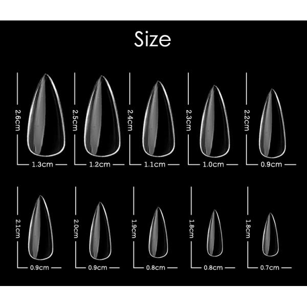 MSDS Certification Included Plastic Artificial Nails Customized Full Cover Nail Tips 100 Pcs French Short C Curve Xl