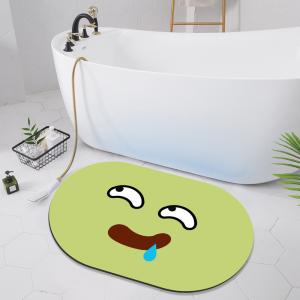 Quality Oval Expression Bathroom Waterproof Carpet Indoor Entrance Mat 40*60cm 45*70cm for sale