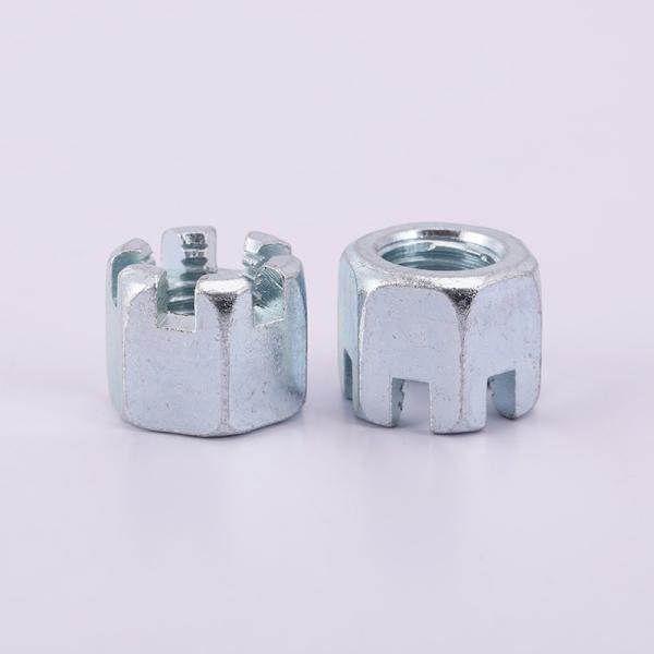 Round Lock Hexagon Slotted Nuts For Automotive Industry