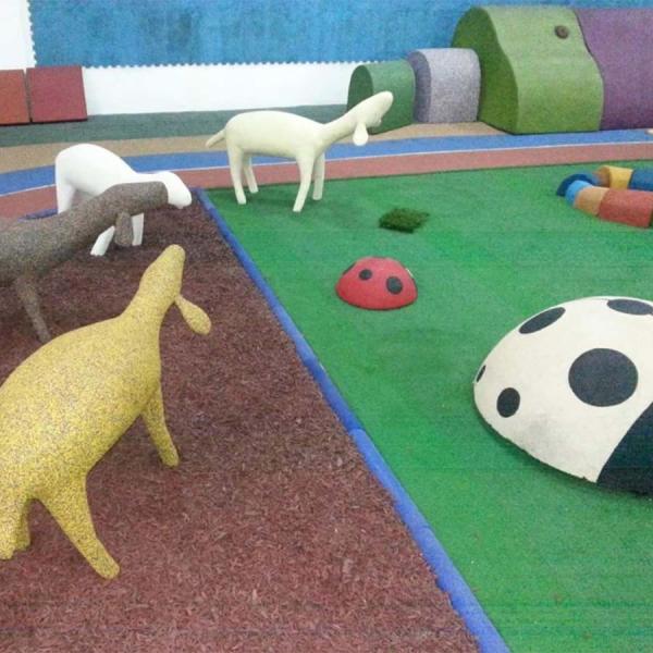 Green Playground Rubber Granules Mulch Polyurethane Binder LABOSPORT Certification