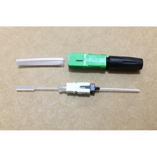 SC/APC Fiber Optic Fast Connector with 0.2dB Insertion Loss 55dB Return Loss and 50mm Length Hot Melt Splice On Connector