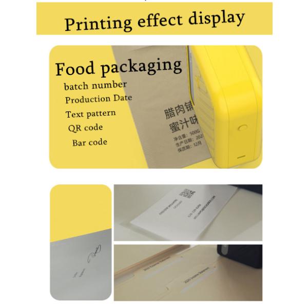 Portable Handheld Inkjet Printer with Mini Intelligent Operation 105*72*49 Dimensions