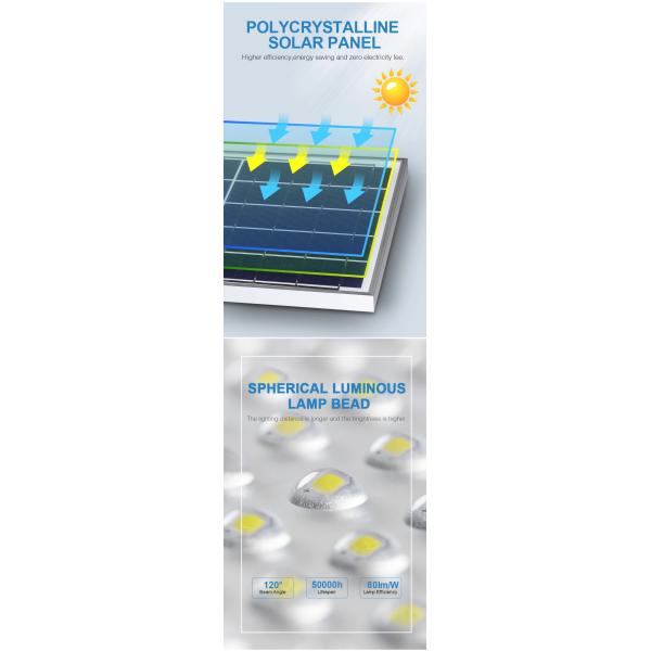 SMD2835 100W Remote Controlled LED Solar Flood Lights 800LM