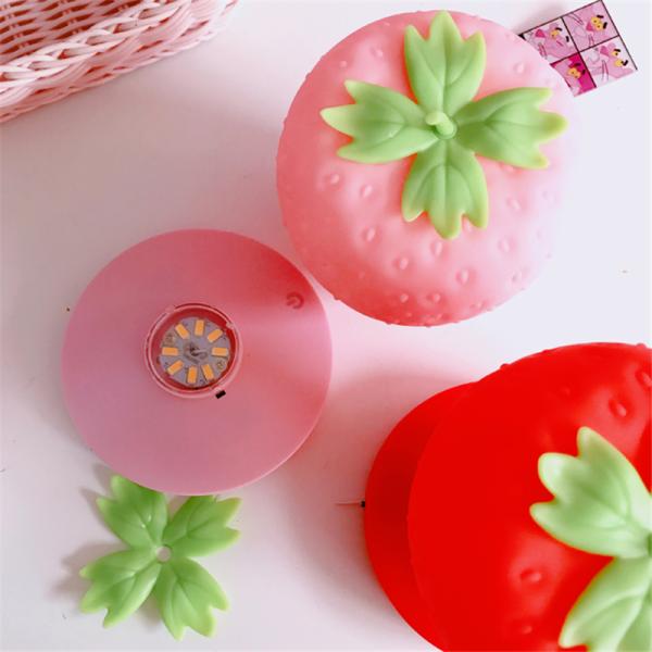 Touch Switch Led Night Lights Silicone Strawberry Table Light(WH-MTB-76)