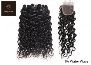 China 100g 8A 10 12 14 Inch Bundles Water Wave Hair Bundles With Closure on sale