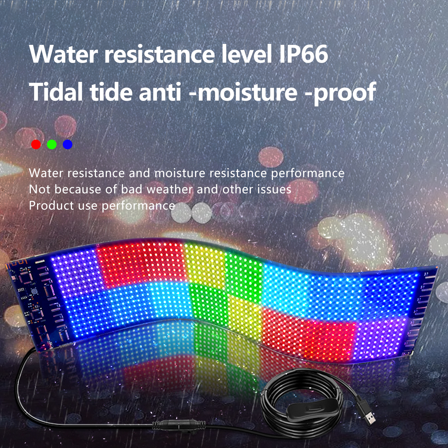 Flexible Advertising LED Display Programmable Text Logo Light Soft Matrix Panel Car Window Sign Shop LED Ticker Board