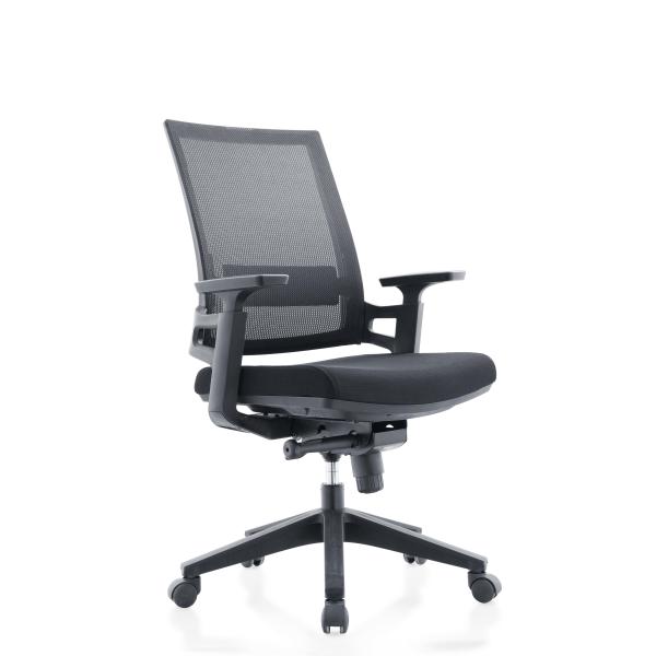 Woven Mesh Height Adjustable Office Chair Conjoined Armrest