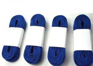 China Fashionable Blue Hockey Skate Laces With Tight Moulded Tips Waxed Material on sale