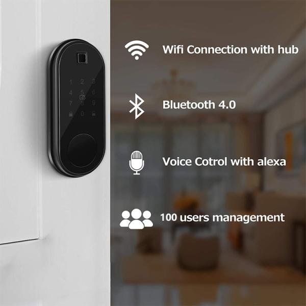 Biometric Smart Deadbolt Door Lock Keyless Smart Entry Door Locks