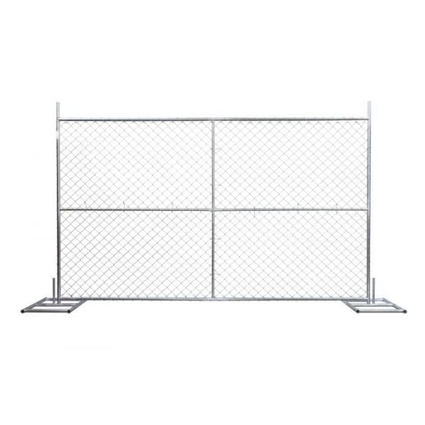 Hot dipped Galvanized Chain Link Fence Panels Height 6' Width 10' 33mm outer frame with Barb Wire