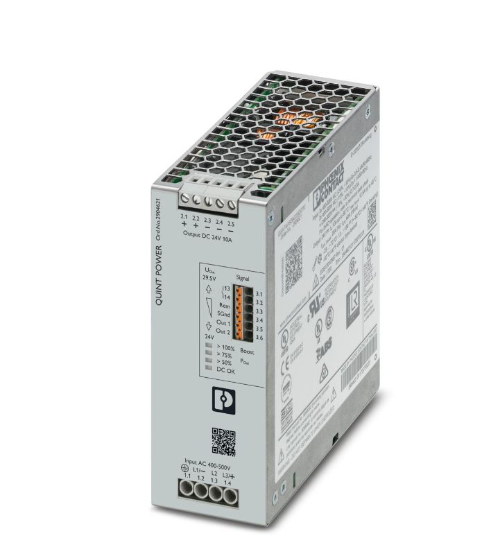 Phoenix QUINT4-PS/3AC/24DC/10 2904621 power module, three-phase input, suitable for industrial control systems