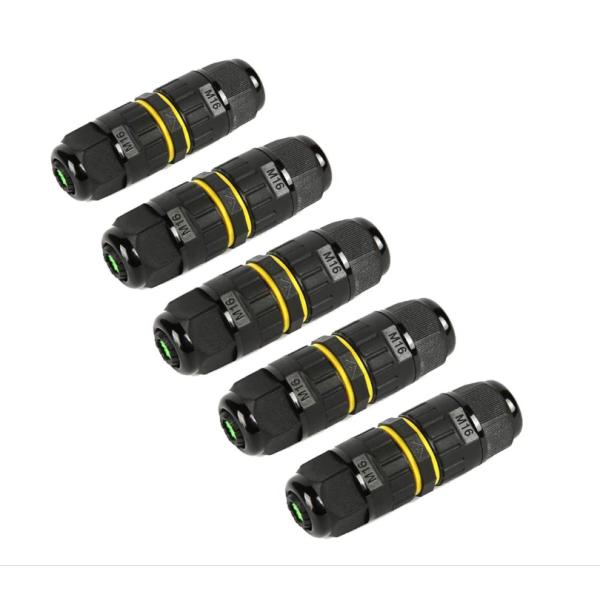 EW-M16 IP68 Waterproof Cable Connector Male Push Pull / Screw Fixed For Automotive