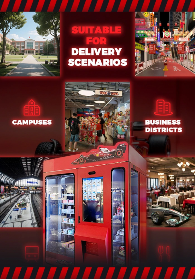 User-friendly Toy Vending Machine that organizes various toy models securely while enabling impulse purchases in busy locations