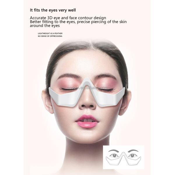 Plastic Eye Massager with Red Light Therapy and Micro-current EMS Functionality