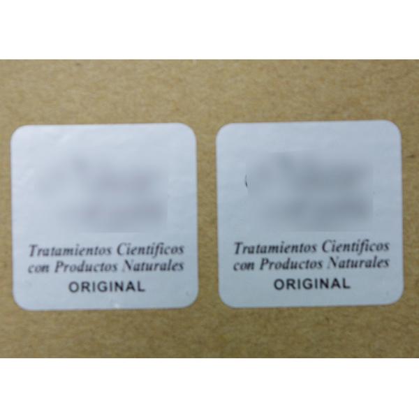 Silver Printed Custom Tamper Proof Labels , Tamper Evident Void Labels With Total Transfer Proof
