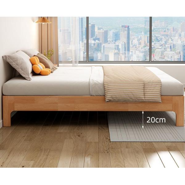 Modern Design Solid Birch Wood Upholstered Platform Bed Frame Easy Assembly and Slat Support for Double Size Guest Room