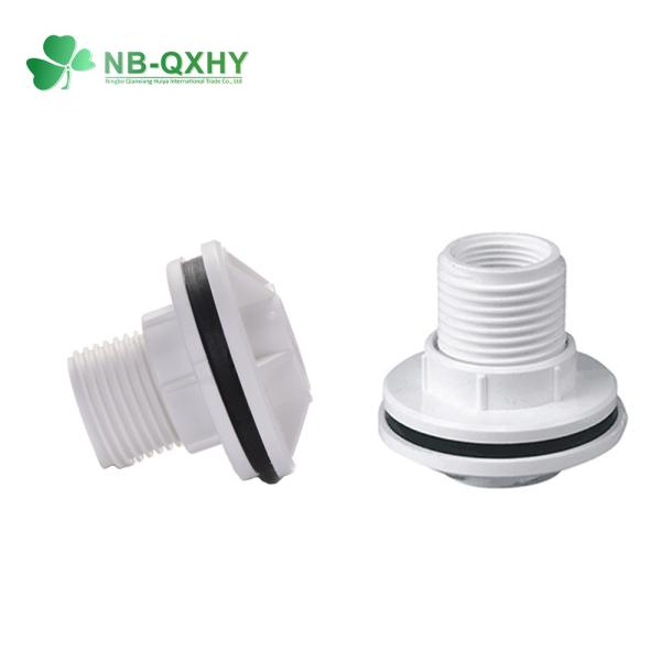 Plastic Threaded White/Brown/Black Water Tank Connector with 1/2 - 2" Inch