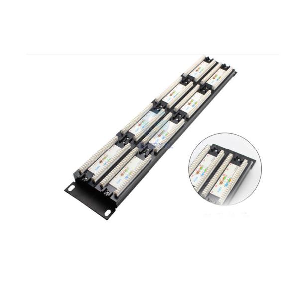 Shielded RJ45 Ethernet Patch Panel with Cat6a Compatibility and 1U Height for Efficient Network Setup
