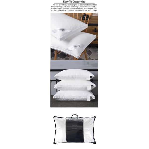 White Hotel Style Pillows Full Cotton Microfiber Pillow Inner Hotel Bedding Linen