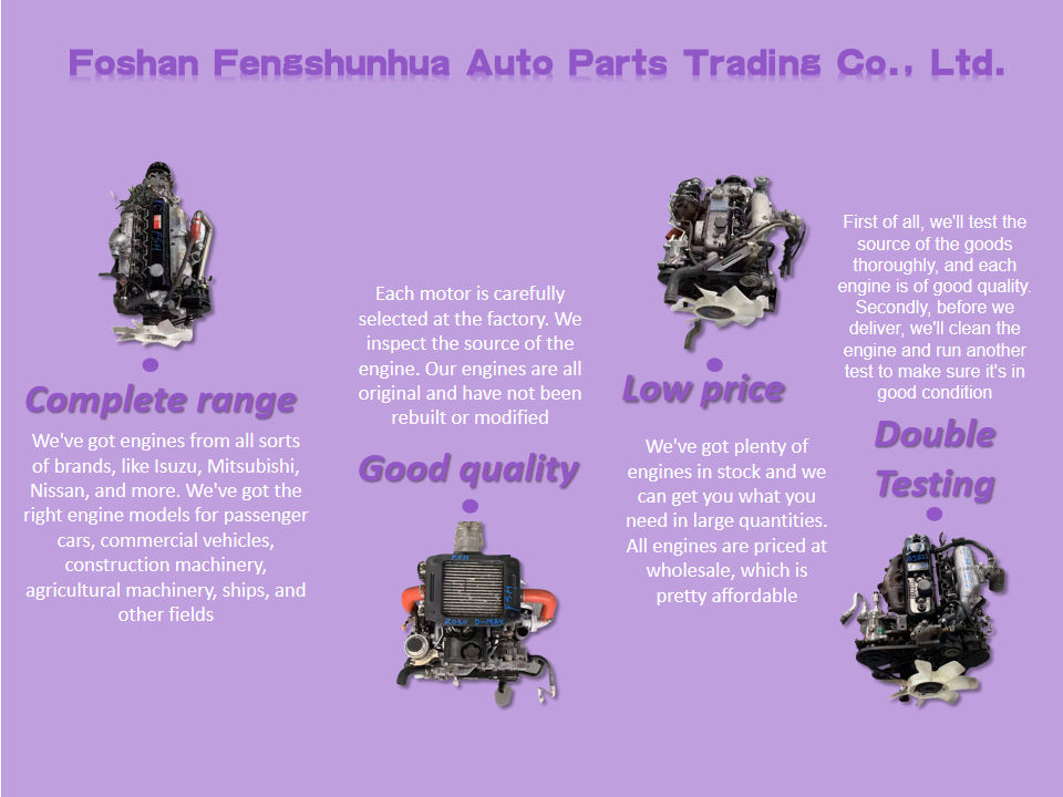 Second-Hand 4HK1 Engine Assembly with Power Steering Pump