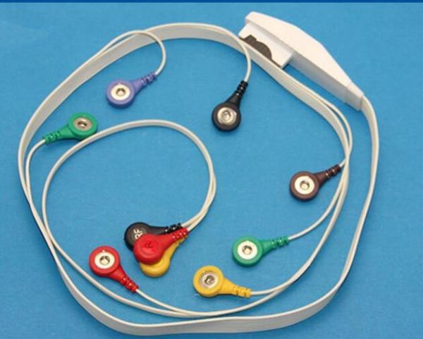 10-leads ECG Patient Cable, One Piece IEC/AHA Snap EKG Patient Cable for Mortara Holter Machine