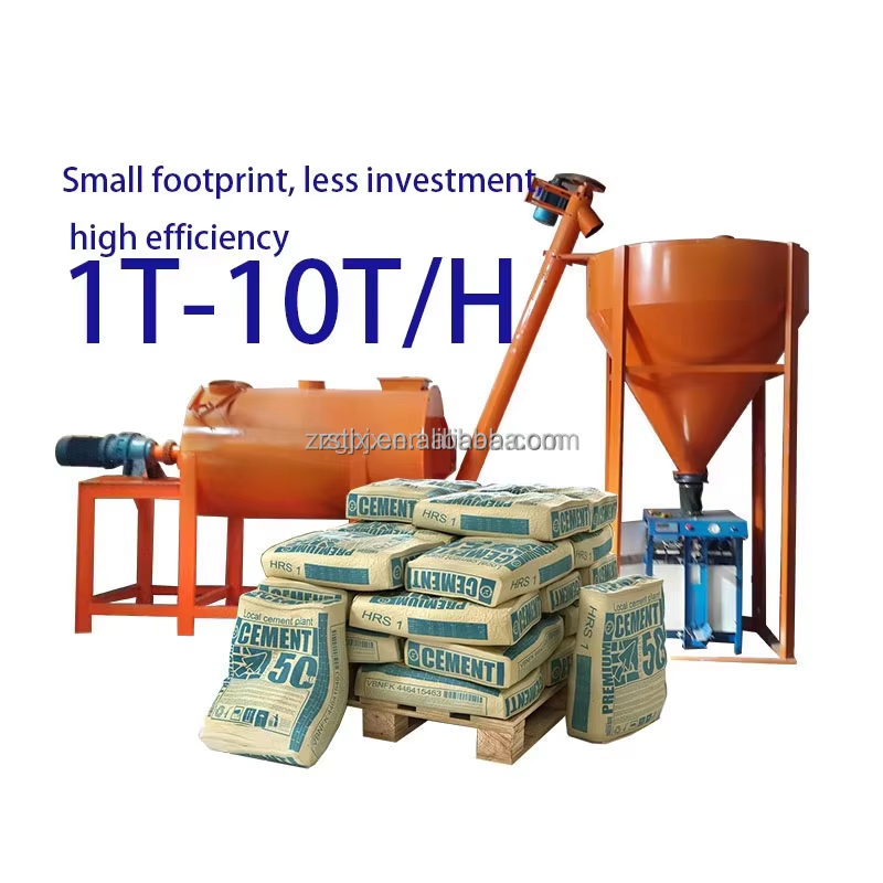 Small Automatic Ceramic Mortar Mixing Packaging Machine for Dry Mortar Production Line 1-10T/h