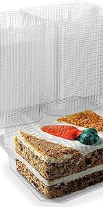 Disposable Plastic Hinged Loaf Containers - Durable Small Hoagie Container - Perfect For Hoagies, Fruits, Salad