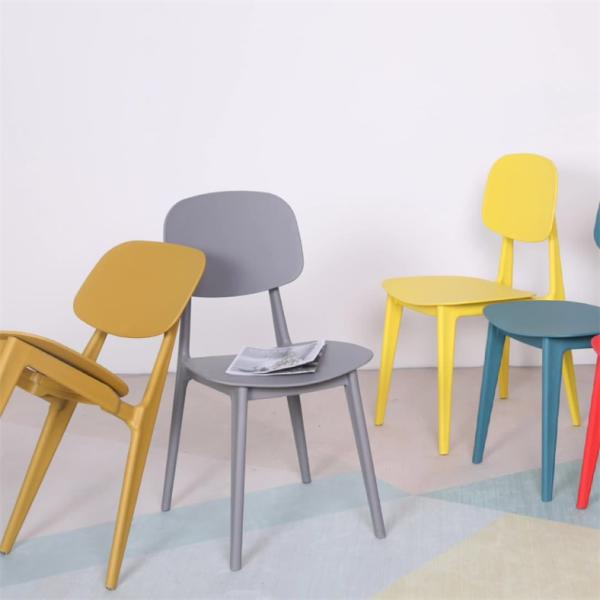 Modern Simple Design Stackable PP Plastic Cafe Outdoor Dining Chairs in Custom Colors for Outdoor Seating