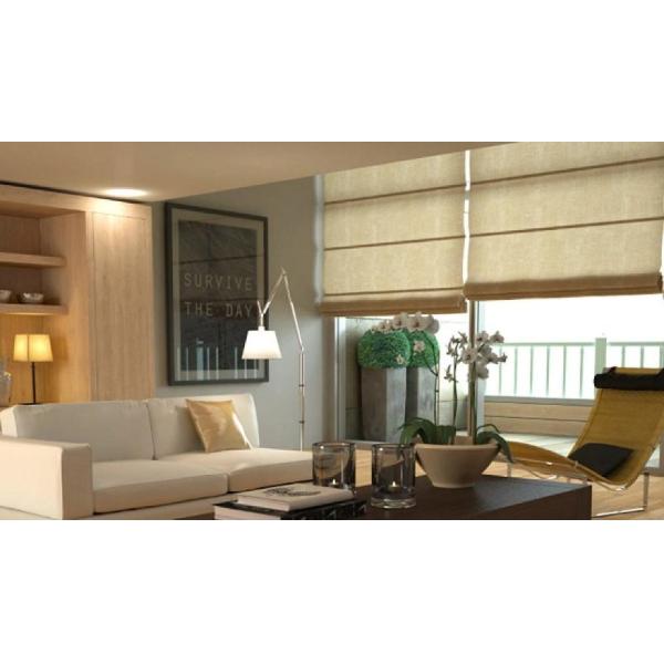 Custom 100% Polyester Motor Window Roman Track Blinds Fabric