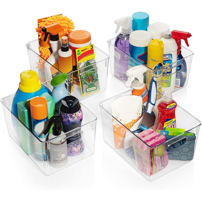 Transparent Plastic Space Storage Box Large Capacity Clothing Sorting Box for Home Storage Organizer Storage Boxes & Bins