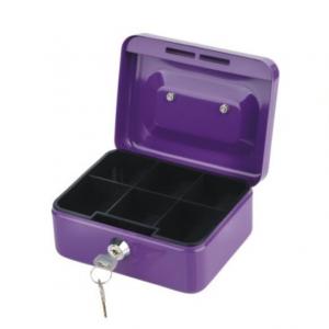 Quality 6 Metal Material Cash Box With  Key Lock Security Money Coin Safe Box Money Box for sale