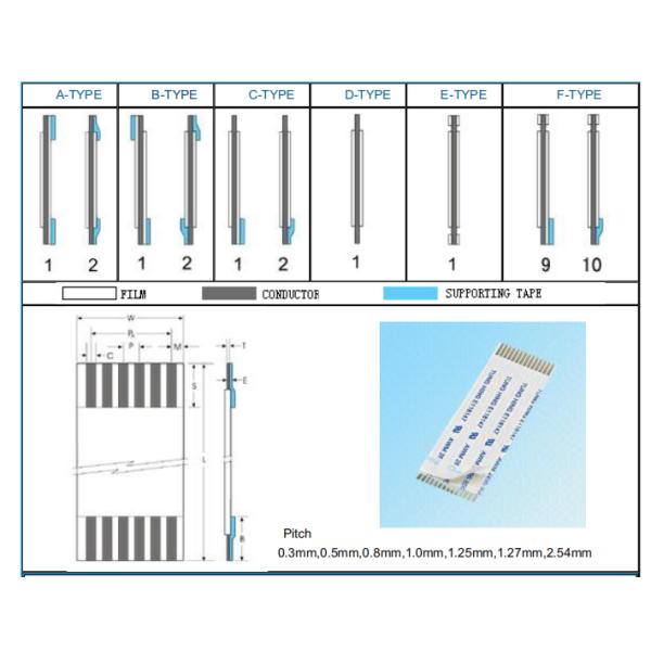 Flexible Flat Ribbon Cable Wire Assemblies 0.5mm Pitch To 1.0mm Pitch