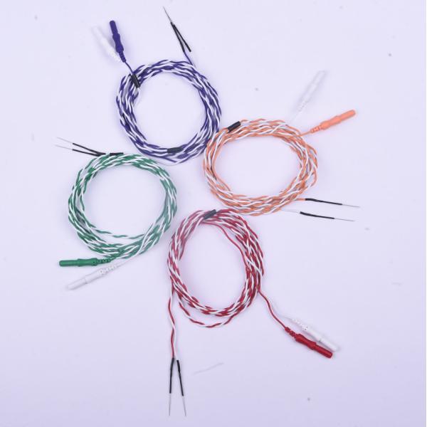 Disposable Sterile Subdermal Needle Electrodes Twisted Multicolor