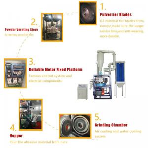 China Plastic Disc Flour Mill Grinder Auxiliary Machine SUS304 3 Phases Pvc Scrap Pulverizer Machine on sale
