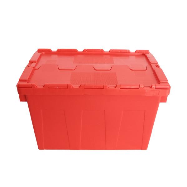 100% Virgin PP Solid Box Tote Customized Logo Lid Included for Moving Fruit and