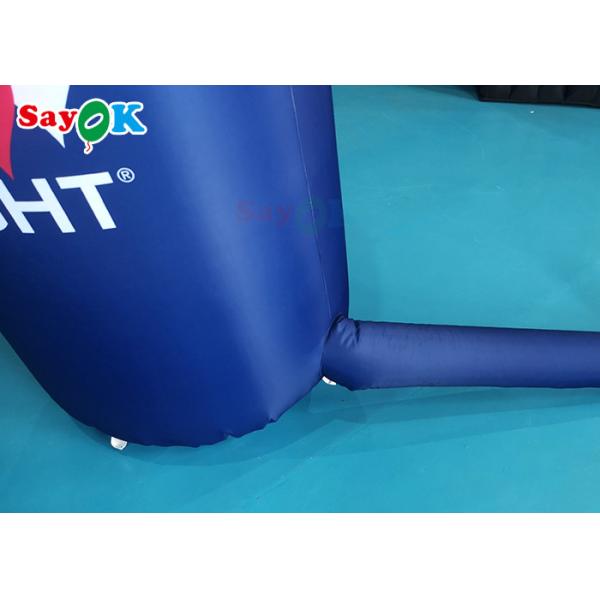 6x0.9x4.5m Blue Semicircle Inflatable Arch With Printed Pattern
