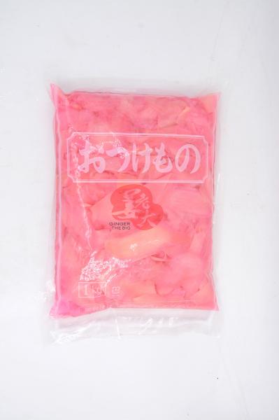 Small Red Sliced Sushi Pickled Ginger For Restaurant Pink