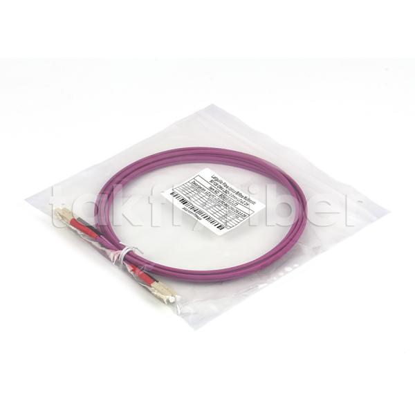 OM4 Multimode Patch Cord LSZH Violet Jacket LC To LC 3.0mm 1310nm
