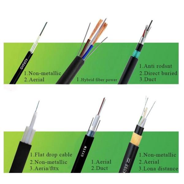 Hybrid Copper Fiber Optic Network Cable With Black TPU LSZH Jacket Customized