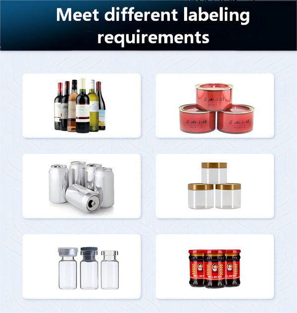 Semi-automatic round bottle labeling machine CH-311 for beer and wine, glass bottle and plastic bottle round tube labeling machine
