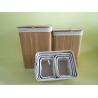 Bamboo laundry baskets with inside  set storage baskets for sale
