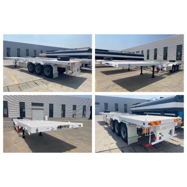 3 Axles 48 FT Flatbed Skeleton Skeletal Semi Truck Trailer Container Semi-Trailer