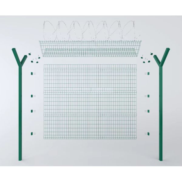 AOA Fence Security Fence Featuring Multiple Panel Heights and Lengths with Galvanized and PVC Coated Surface Treatments