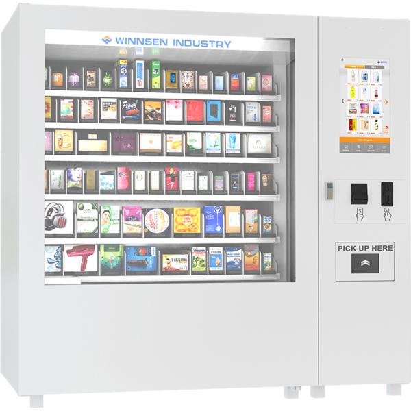 Consumer Electronic Products Mini Mart Vending Machine With Conveyors White Color