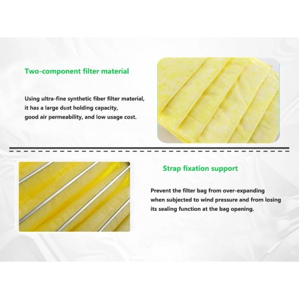 Primary activated carbon filter, non-woven fabric material, 6 bags