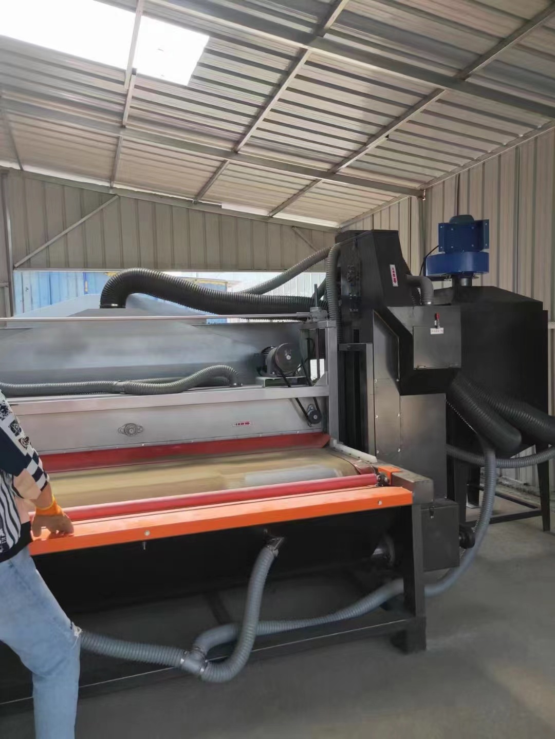 FOSHAN STAR PLC-Controlled Automatic Horizontal Flat Glass Sandblasting Machine