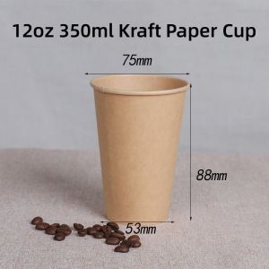 Customized Request Biodegradable Compostable Single-Wall Paper Cup with